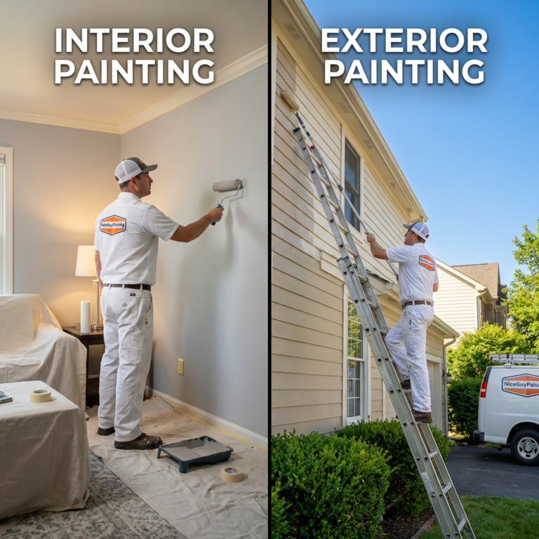 Interior vs Exterior Painting