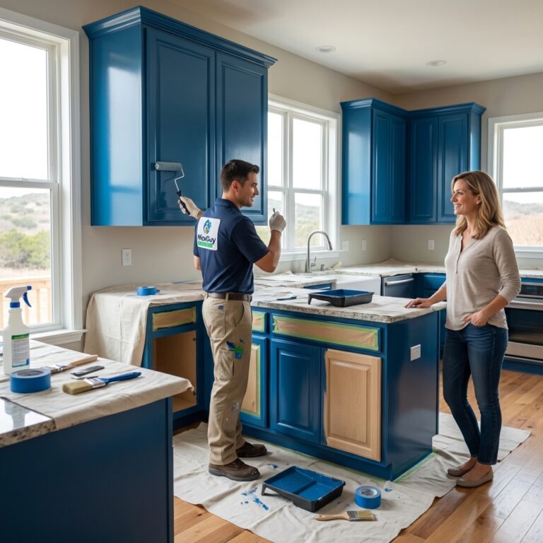 Kitchen Cabinets Repaint in San Marcos Texas