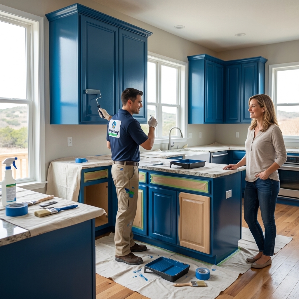 Kitchen Cabinets Repaint in San Marcos Texas