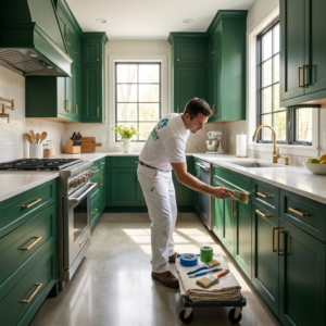 Choosing NiceGuyPainting for Green Cabinets