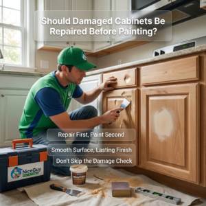 Should Damaged Cabinets Be Repaired Before Painting?