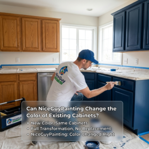 Can NiceGuyPainting Change the Color of Existing Cabinets?