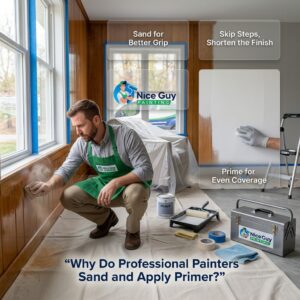 Professional Painters Sand and Apply Primer